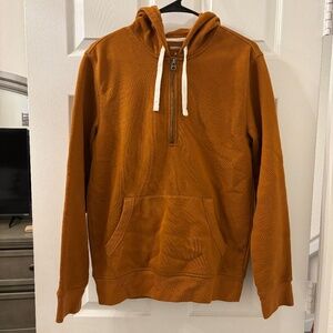Half-Zip Burnt Orange Hoodie
